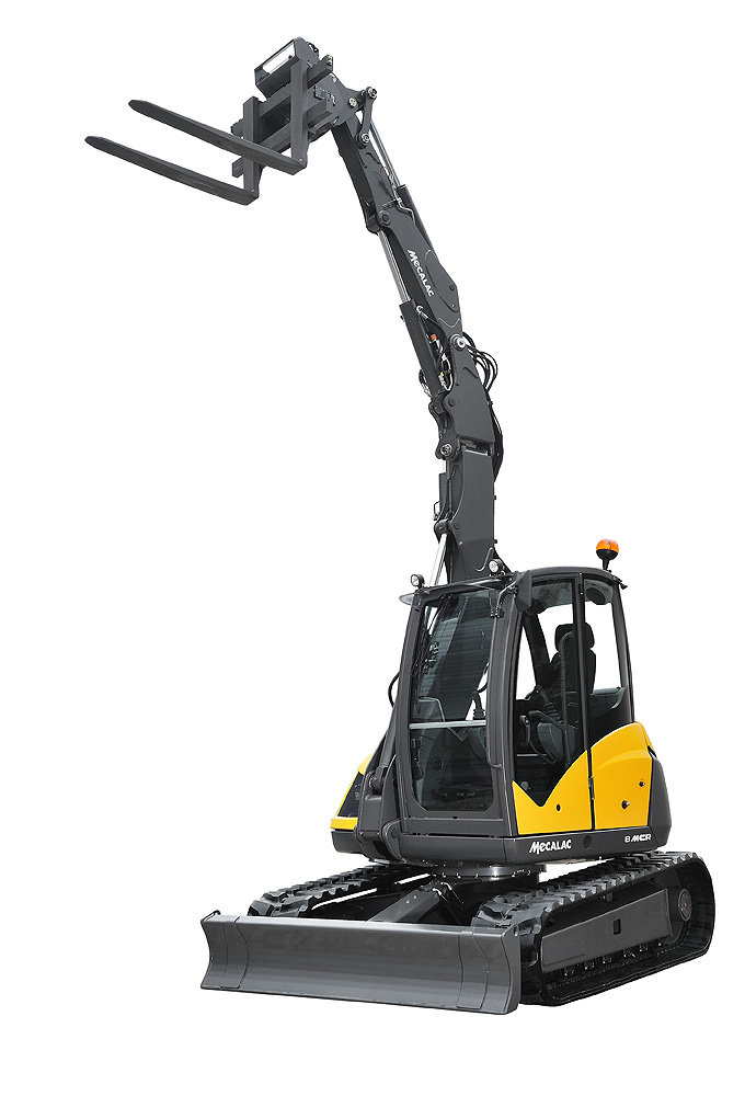 to a fork lift with high reach