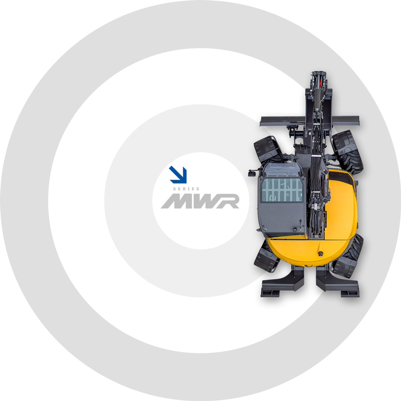 Pelles sur pneus Mecalac 15MWR