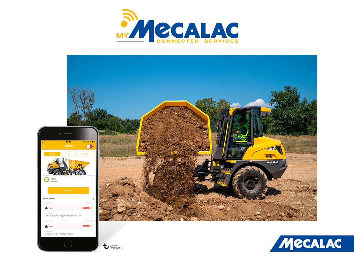 Sistema telematico MyMecalac Connected Services ora disponibile per i dumper