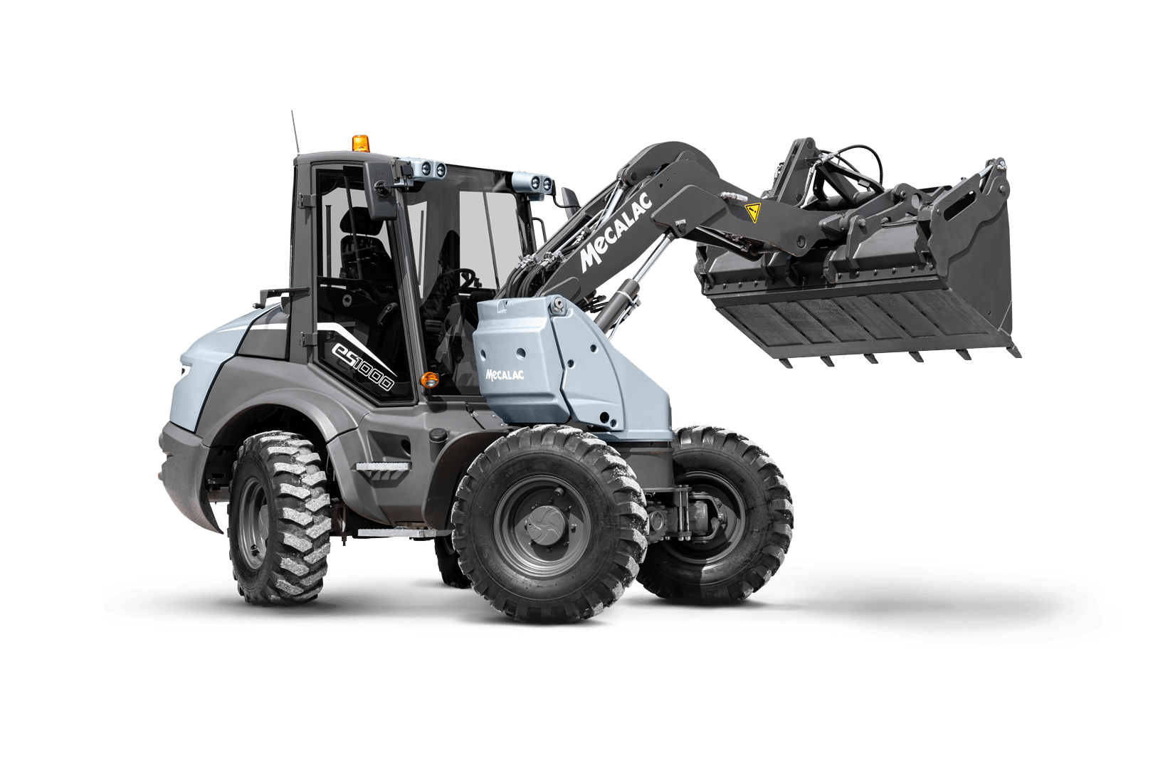 Mecalac continues to expand its 100% Electric range with the launch of its new eS1000 Swing Loader